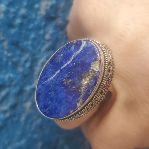New Lapis Lazuli 925 Silver Ring. - Picture 3 of 16